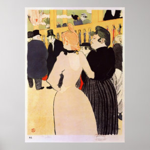 la Goulue en haar zus van Toulouse-Lautrec Poster