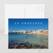 La Graciosa Caleta de Sebo uitzicht briefkaart (Voorkant / Achterkant)