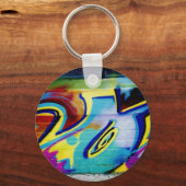 LA Graffiti in Parking Lot_mod lrg2 Sleutelhanger (Voorkant)