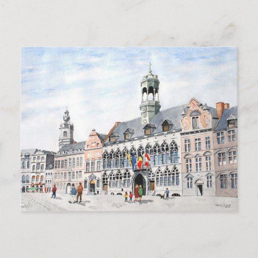 La Grand Place, Mons, België Briefkaart (Voorkant)
