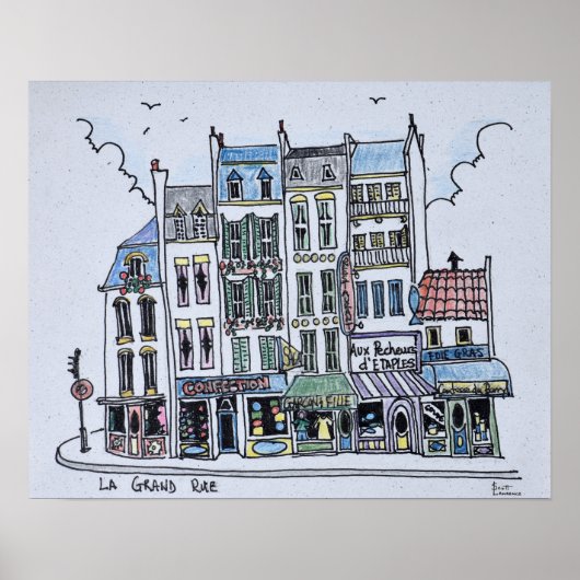 La Grand Rue | Boulogne-Sur-Mer, Frankrijk Poster (Voorkant)