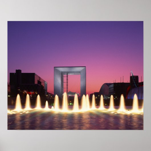 La Grande Arche, La Defense, Parijs, Frankrijk Poster (Voorkant)