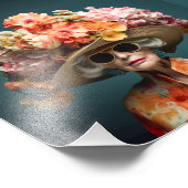 La Grande Dame Flower Pet Foto Afdruk (Hoek)