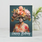 La Grande Dame Flower Pet Kaart (Staand voorkant)