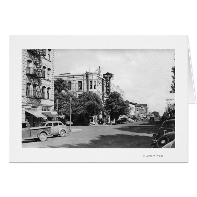 La Grande, Oregon Main Street Uitzicht Foto (Voorkant Horizontaal)