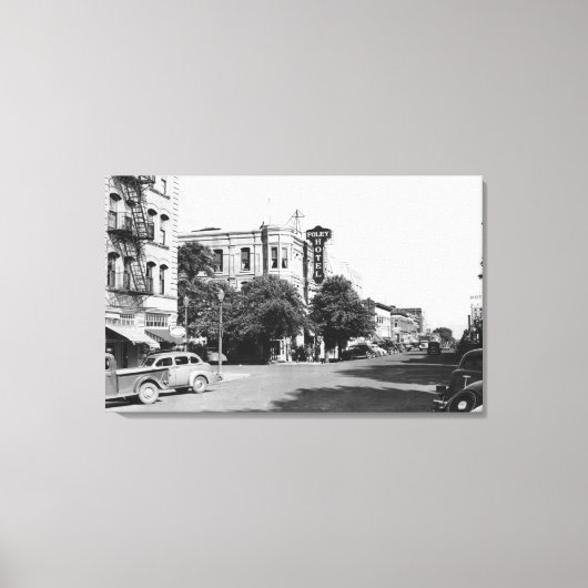La Grande, Oregon Main Street Uitzicht Foto Canvas Afdruk (Voorkant)