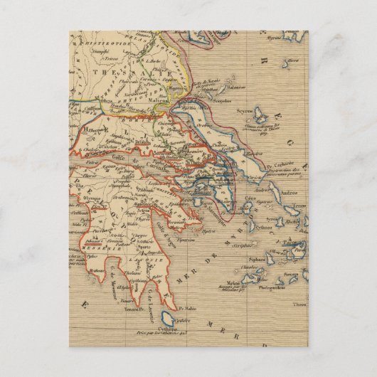 La Grece, les cotes de l'Asie Mineure Briefkaart (Voorkant)