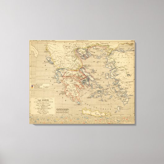 La Grece, les cotes de l'Asie Mineure Canvas Afdruk (Voorkant)