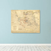 La Grece, les cotes de l'Asie Mineure Canvas Afdruk (Insitu (Houten vloer))