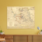 La Grece, les cotes de l'Asie Mineure Canvas Afdruk (Insitu (Woonkamer))