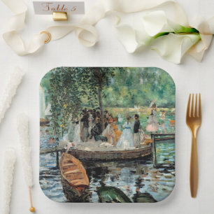 La Grenouillère Auguste Renoir Papieren Bordje