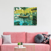 La Grenouillere - Claude Monet - 1869 Canvas Afdruk (Insitu (Woonkamer))