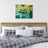 La Grenouillere - Claude Monet - 1869 Canvas Afdruk (Insitu (Slaapkamer))