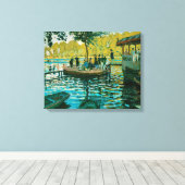 La Grenouillere - Claude Monet - 1869 Canvas Afdruk (Insitu (Houten vloer))