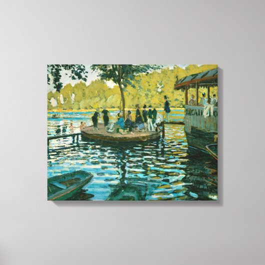 La Grenouillere - Claude Monet - 1869 Canvas Afdruk (Voorkant)