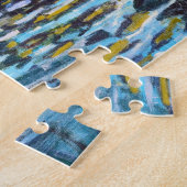 La Grenouillere Claude Monet fijn kunstschilderij Legpuzzel (Zijkant)