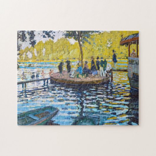 La Grenouillere Claude Monet fijn kunstschilderij Legpuzzel (Horizontaal)