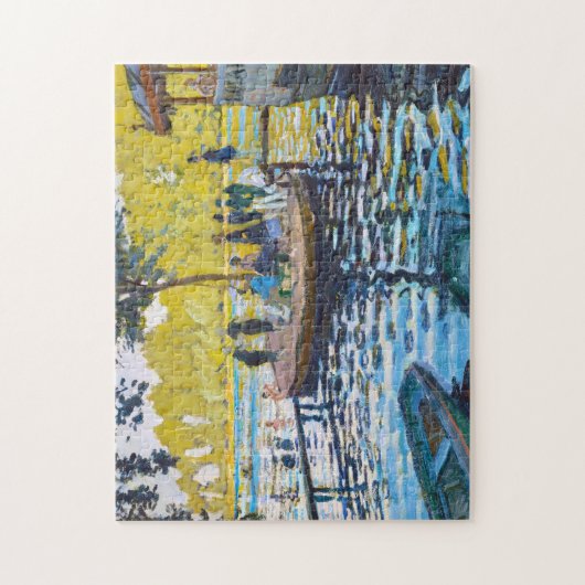 La Grenouillere Claude Monet fijn kunstschilderij Legpuzzel (Verticaal)