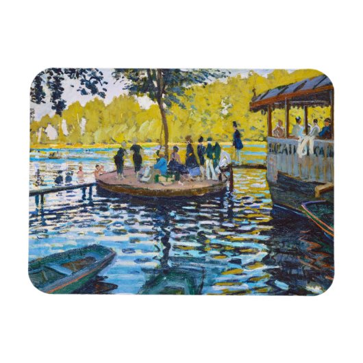La Grenouillere Claude Monet fijn kunstschilderij Magneet (Horizontaal)