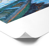 La Grenouillere Claude Monet fijn kunstschilderij Poster (Hoek)