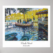 La Grenouillere Claude Monet fijn kunstschilderij Poster (Voorkant)