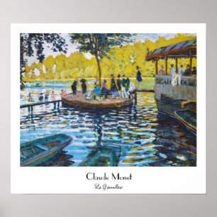 La Grenouillere Claude Monet fijn kunstschilderij Poster