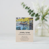 La Grenouillere Claude Monet fijn kunstschilderij Visitekaartje (Staand voorkant)