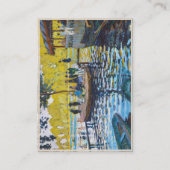 La Grenouillere Claude Monet fijn kunstschilderij Visitekaartje (Achterkant)
