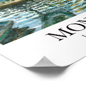 La Grenouillère door Claude Monet Poster (Hoek)