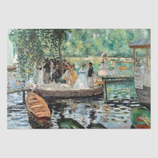 La Grenouillere, ingediend door Renoir, shabby chi Tissuepapier (Voorkant)