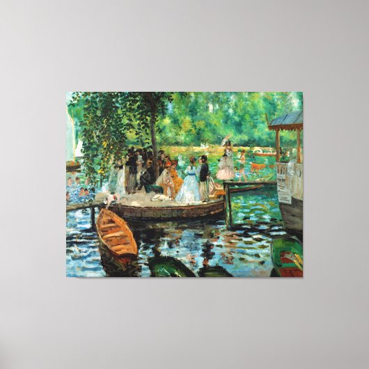 La Grenouillère van Pierre-Auguste Renoir (1869) Canvas Afdruk (Voorkant)