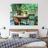 La Grenouillère van Pierre-Auguste Renoir (1869) Canvas Afdruk (Insitu (Slaapkamer))
