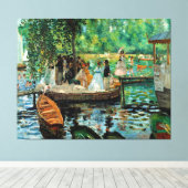 La Grenouillère van Pierre-Auguste Renoir (1869) Canvas Afdruk (Insitu (Houten vloer))