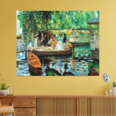 La Grenouillère van Pierre-Auguste Renoir (1869) Canvas Afdruk (Insitu (Woonkamer))