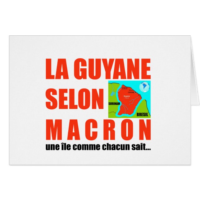 La Guyane selon Macron est une île (Voorkant Horizontaal)