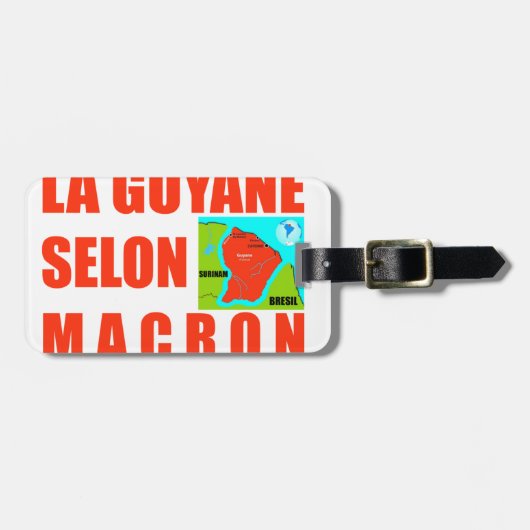 La Guyane selon Macron est une île Bagagelabel (Voorkant horizontaal)