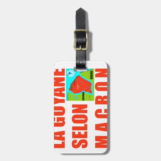 La Guyane selon Macron est une île Bagagelabel (Voorkant verticaal)