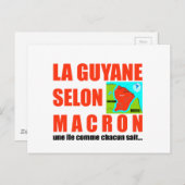La Guyane selon Macron est une île Briefkaart (Voorkant / Achterkant)