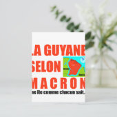 La Guyane selon Macron est une île Briefkaart (Staand voorkant)