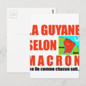 La Guyane selon Macron est une île Briefkaart (Voorkant / Achterkant)