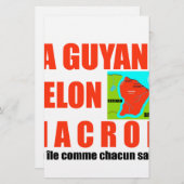 La Guyane selon Macron est une île Briefpapier (Voorkant / Achterkant)