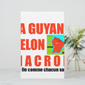 La Guyane selon Macron est une île Briefpapier (Staand voorkant)