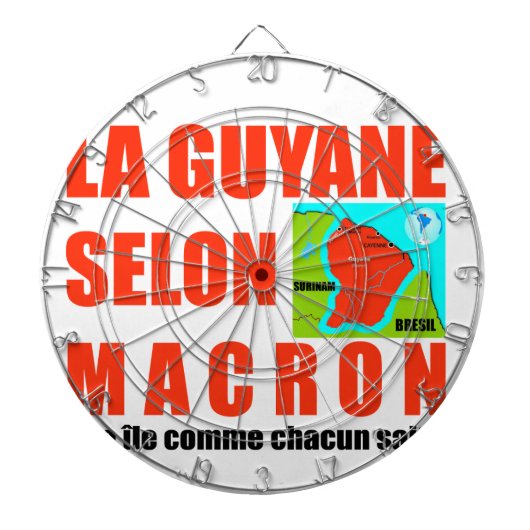La Guyane selon Macron est une île Dartbord (Voorkant)