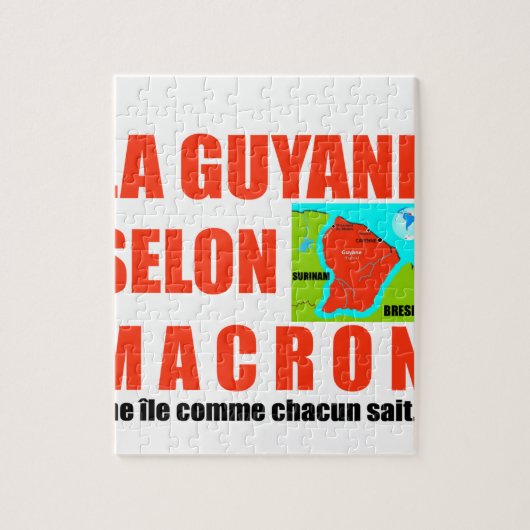 La Guyane selon Macron est une île Legpuzzel (Verticaal)