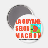 La Guyane selon Macron est une île Magneet (Voorkant / Achterkant)