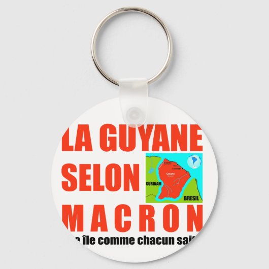 La Guyane selon Macron est une île Sleutelhanger (Voorkant)