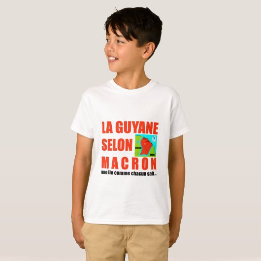 La Guyane selon Macron est une île T-shirt (Voorkant volledig)