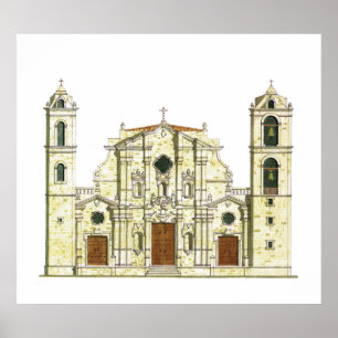 La Habana Cathedral Cuba Poster