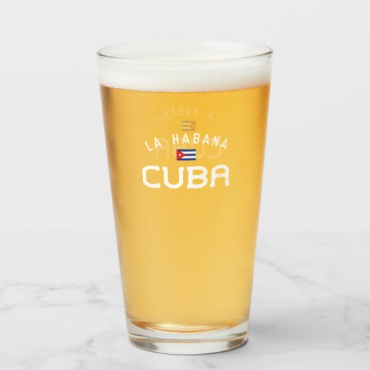 La Habana (Havana) Cuba Glas (Voorkant gevuld)