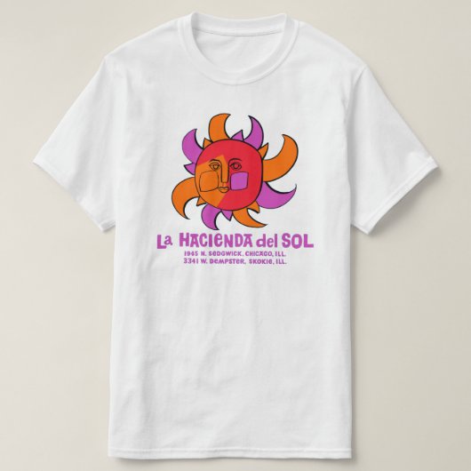 La Hacienda del Sol Mexican Restaurant, Chicago en T-shirt (Design voorkant)